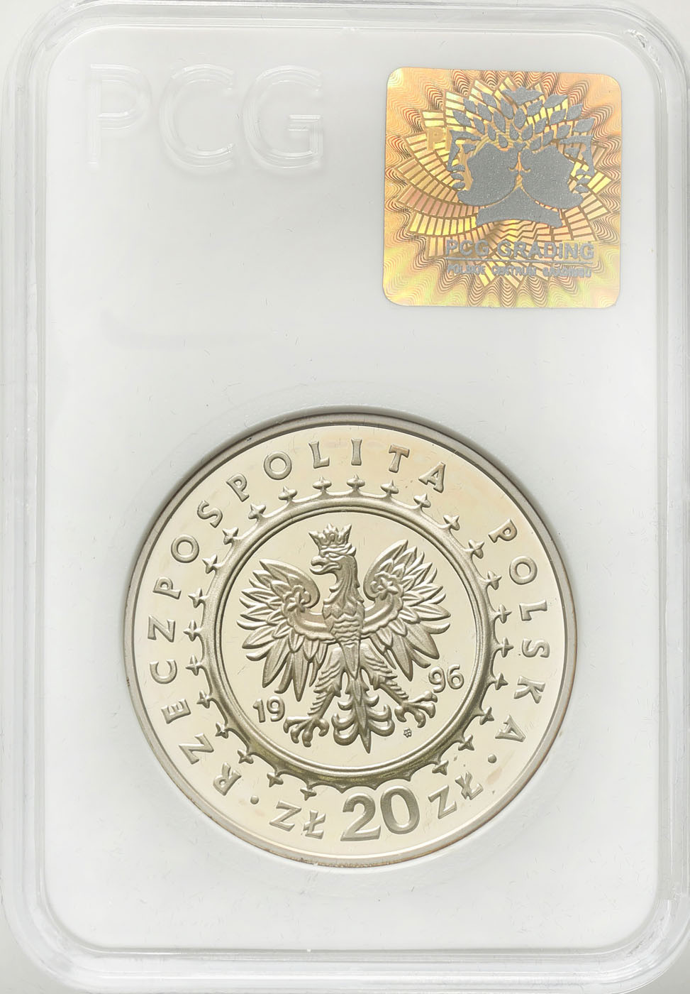 III RP. 20 złotych 1996 Lidzbark - zamek PCG PR70